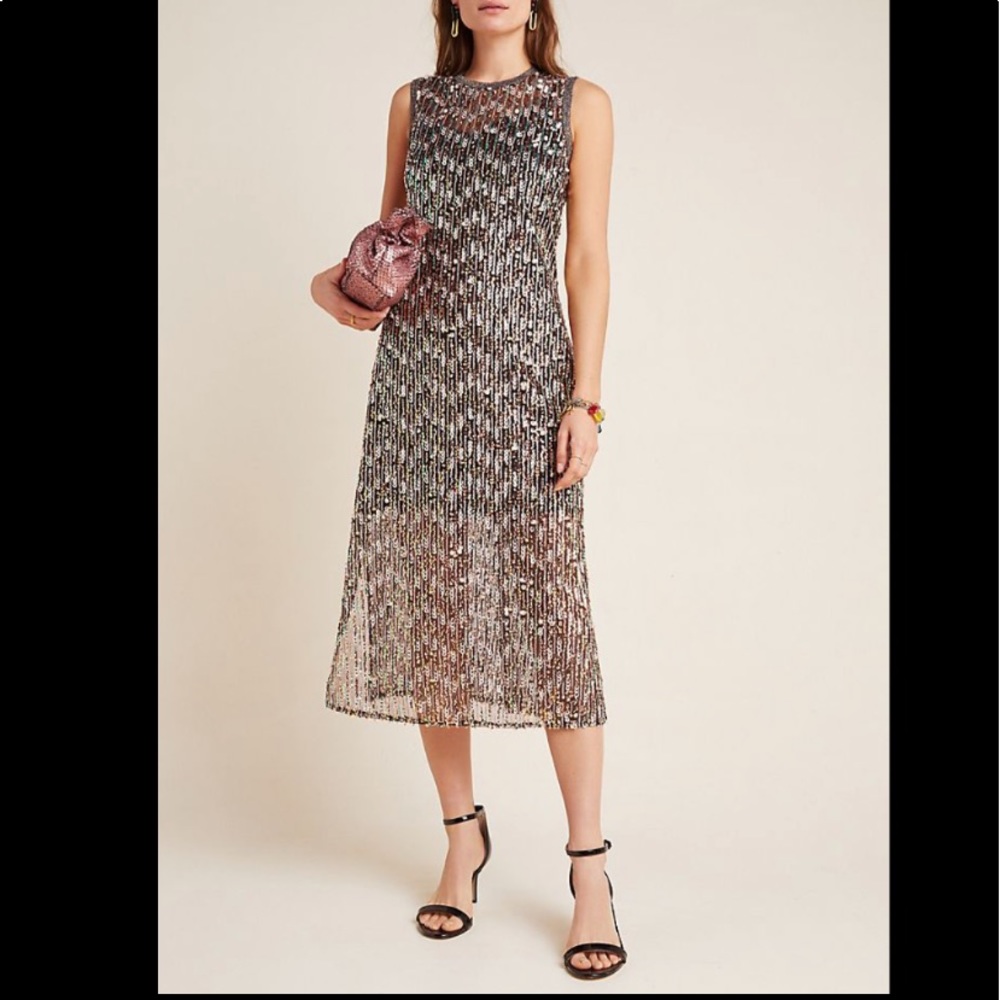 Anthropologie sequin swing dress NWT